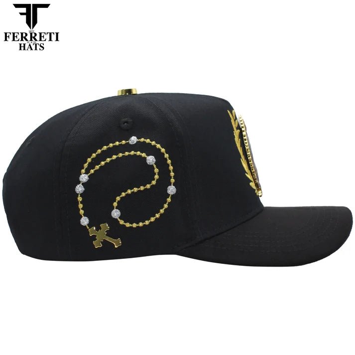 FERRETI HATS PREMIUM FT185 The Virgin Baseball Cap For Men - Black - OriginalWestern.com