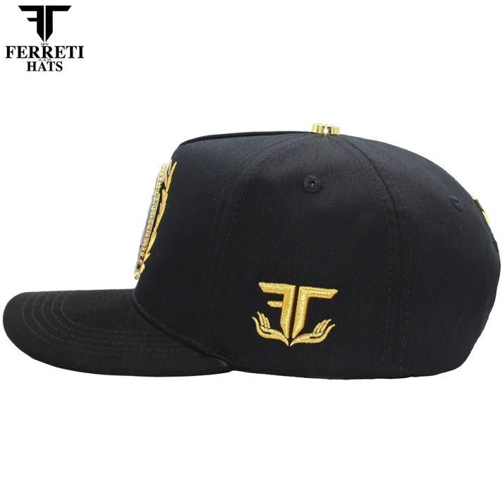 FERRETI HATS PREMIUM FT185 The Virgin Baseball Cap For Men - Black - OriginalWestern.com