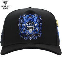 FERRETI HATS PREMIUM FT187 El Samuray Black Baseball Cap For Men - Black - OriginalWestern.com