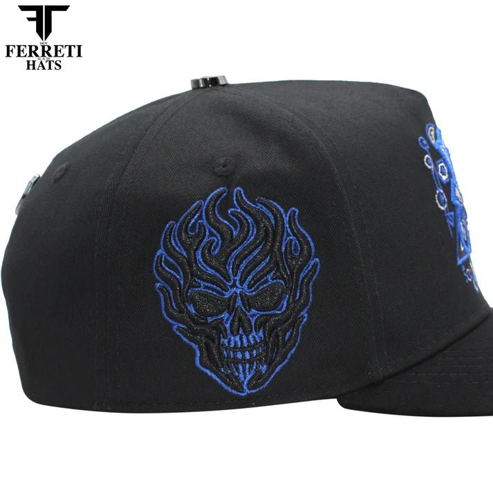 FERRETI HATS PREMIUM FT187 El Samuray Black Baseball Cap For Men - Black - OriginalWestern.com