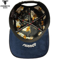 FERRETI HATS PREMIUM FT187 El Samuray Black Baseball Cap For Men - Black - OriginalWestern.com