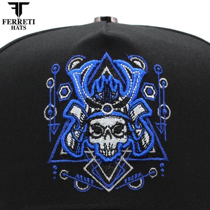 FERRETI HATS PREMIUM FT187 El Samuray Black Baseball Cap For Men - Black - OriginalWestern.com