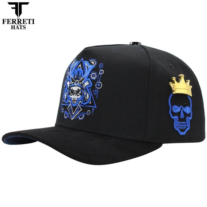 FERRETI HATS PREMIUM FT187 El Samuray Black Baseball Cap For Men - Black - OriginalWestern.com