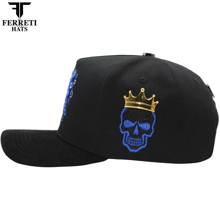 FERRETI HATS PREMIUM FT187 El Samuray Black Baseball Cap For Men - Black - OriginalWestern.com