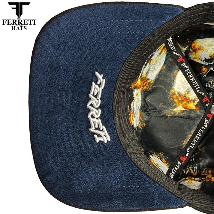 FERRETI HATS PREMIUM FT187 El Samuray Black Baseball Cap For Men - Black - OriginalWestern.com