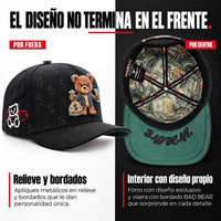 FERRETI HATS PREMIUM FT190 Bad Bear Baseball Cap For Men - Black - OriginalWestern.com