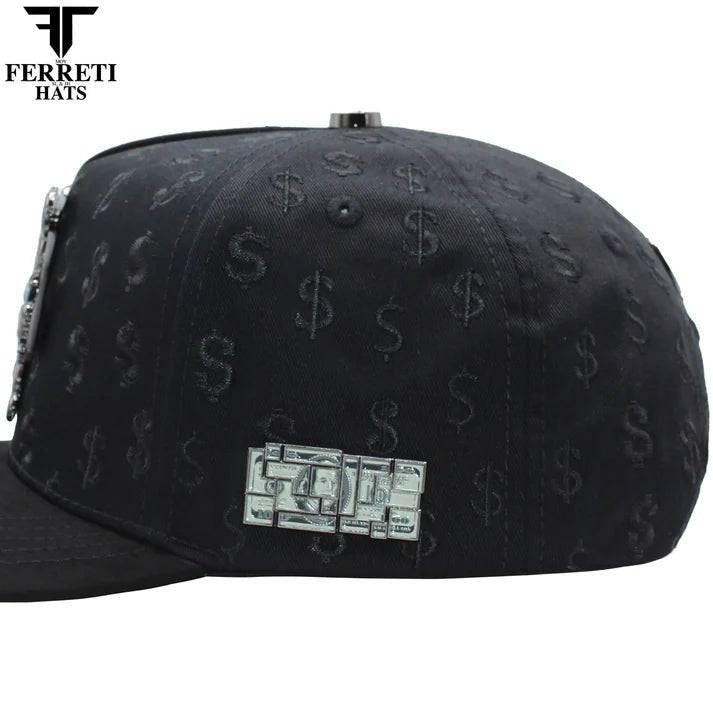 FERRETI HATS PREMIUM FT190 Bad Bear Baseball Cap For Men - Black - OriginalWestern.com