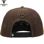 FERRETI HATS PREMIUM FT192 Mr. Gallo Brown Mesh Baseball Cap for Men - Brown - OriginalWestern.com
