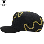 FERRETI HATS PREMIUM FT193 The Anchor Baseball Cap For Men - Black - OriginalWestern.com