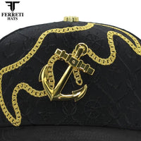 FERRETI HATS PREMIUM FT193 The Anchor Baseball Cap For Men - Black - OriginalWestern.com