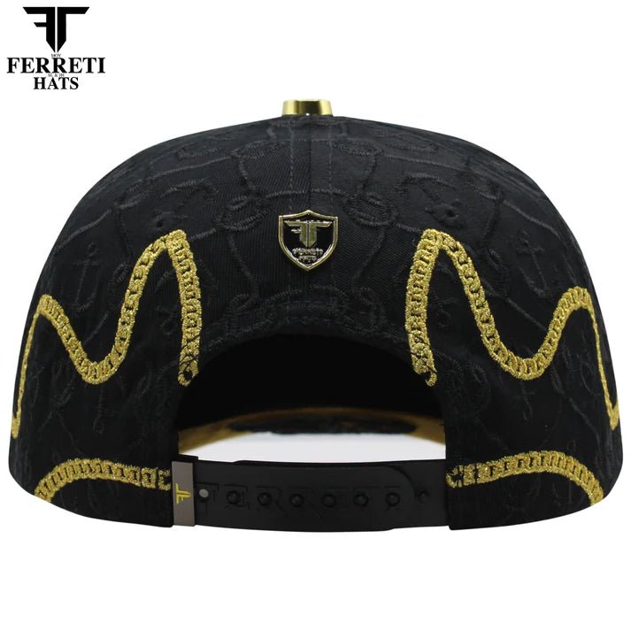 FERRETI HATS PREMIUM FT193 The Anchor Baseball Cap For Men - Black - OriginalWestern.com