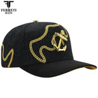 FERRETI HATS PREMIUM FT193 The Anchor Baseball Cap For Men - Black - OriginalWestern.com