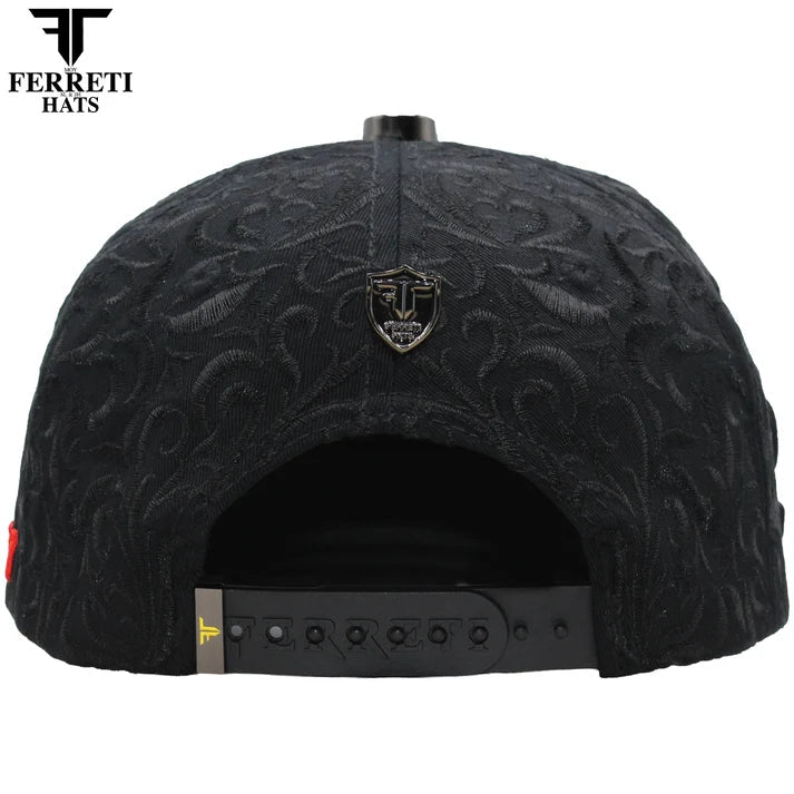 FERRETI HATS PREMIUM FT195 Money Addicted Baseball Cap For Men- Black - OriginalWestern.com