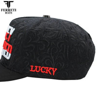 FERRETI HATS PREMIUM FT195 Money Addicted Baseball Cap For Men- Black - OriginalWestern.com