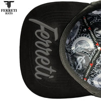 FERRETI HATS PREMIUM FT195 Money Addicted Baseball Cap For Men- Black - OriginalWestern.com