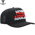 FERRETI HATS PREMIUM FT195 Money Addicted Baseball Cap For Men- Black - OriginalWestern.com