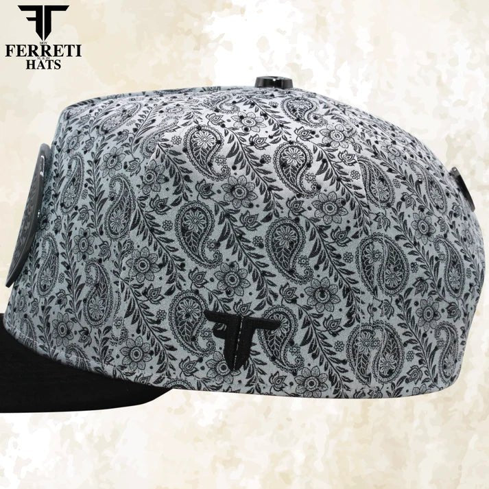 FERRETI HATS PREMIUM FT201 Medusa Platinum Baseball Cap For Men - OriginalWestern.com
