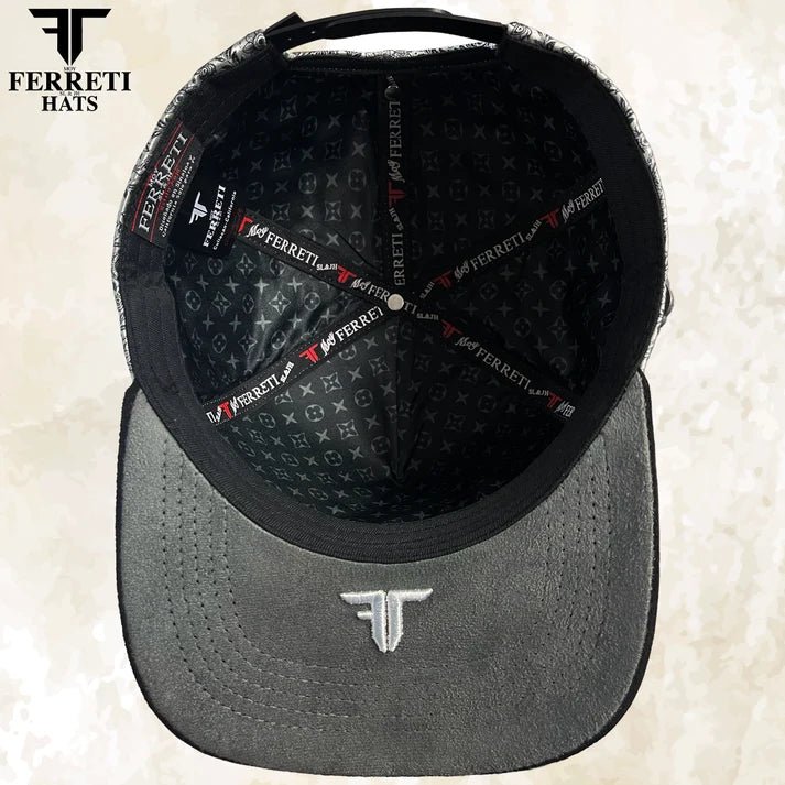 FERRETI HATS PREMIUM FT201 Medusa Platinum Baseball Cap For Men - OriginalWestern.com