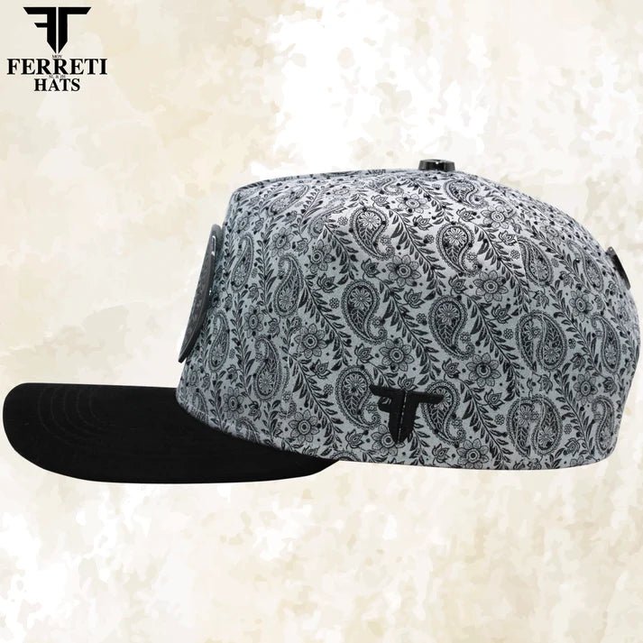 FERRETI HATS PREMIUM FT201 Medusa Platinum Baseball Cap For Men - OriginalWestern.com