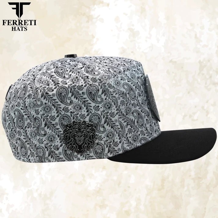 FERRETI HATS PREMIUM FT201 Medusa Platinum Baseball Cap For Men - OriginalWestern.com