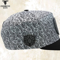 FERRETI HATS PREMIUM FT201 Medusa Platinum Baseball Cap For Men - OriginalWestern.com