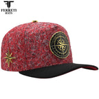 FERRETI HATS PREMIUM FT202 Royal Compass Baseball Cap For Men - Red - OriginalWestern.com