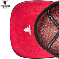 FERRETI HATS PREMIUM FT202 Royal Compass Baseball Cap For Men - Red - OriginalWestern.com