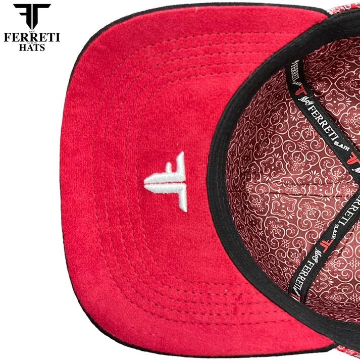 FERRETI HATS PREMIUM FT202 Royal Compass Baseball Cap For Men - Red - OriginalWestern.com
