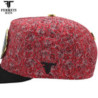 FERRETI HATS PREMIUM FT202 Royal Compass Baseball Cap For Men - Red - OriginalWestern.com
