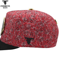 FERRETI HATS PREMIUM FT202 Royal Compass Baseball Cap For Men - Red - OriginalWestern.com