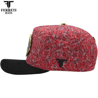 FERRETI HATS PREMIUM FT202 Royal Compass Baseball Cap For Men - Red - OriginalWestern.com