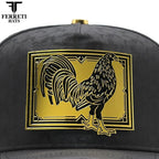 FERRETI HATS PREMIUM FT204 Golden Rooster Baseball Cap For Men - Black - OriginalWestern.com