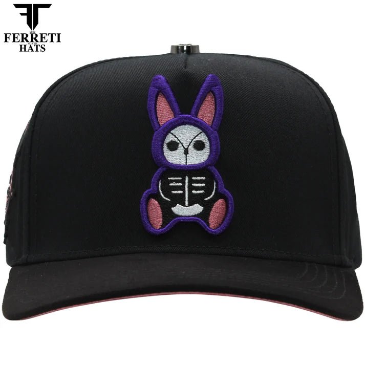 FERRETI HATS PREMIUM FT210 Wild Rabbit Black Baseball Cap for Men - Black - OriginalWestern.com