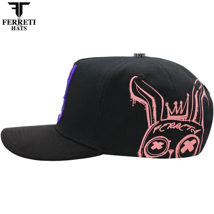 FERRETI HATS PREMIUM FT210 Wild Rabbit Black Baseball Cap for Men - Black - OriginalWestern.com