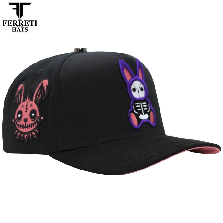 FERRETI HATS PREMIUM FT210 Wild Rabbit Black Baseball Cap for Men - Black - OriginalWestern.com