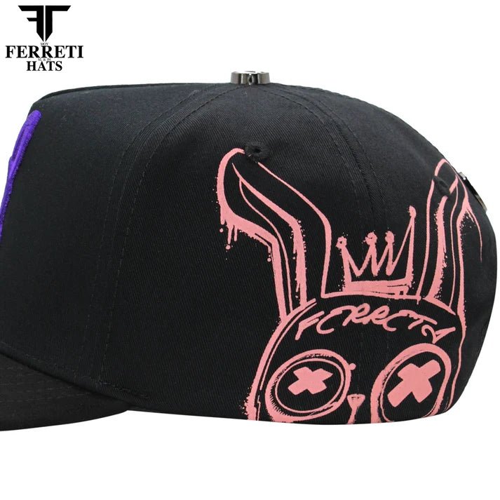 FERRETI HATS PREMIUM FT210 Wild Rabbit Black Baseball Cap for Men - Black - OriginalWestern.com
