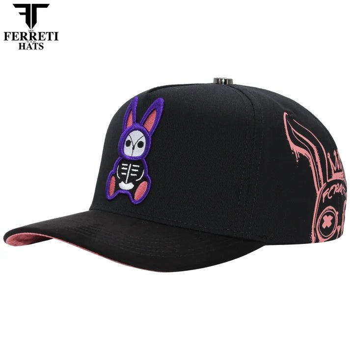 FERRETI HATS PREMIUM FT210 Wild Rabbit Black Baseball Cap for Men - Black - OriginalWestern.com