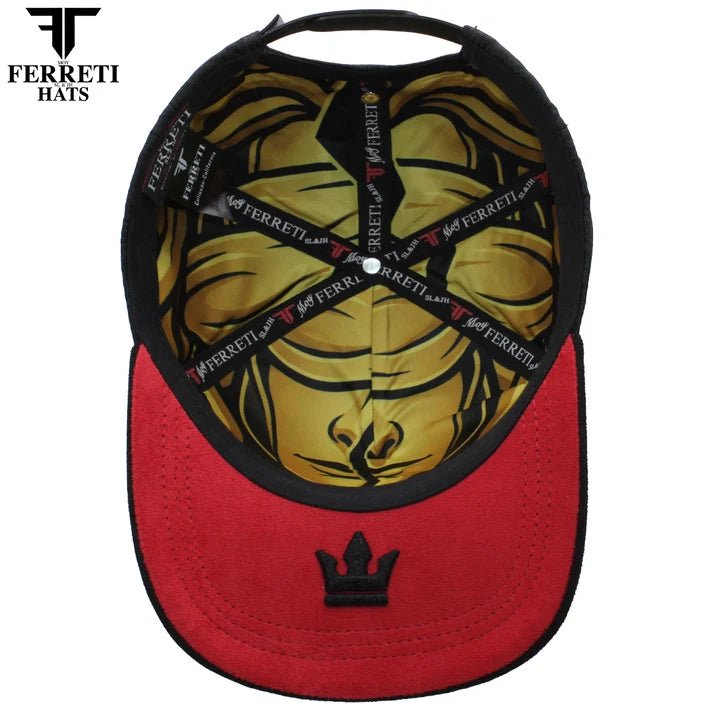 FERRETI HATS PREMIUM FT211 King of Gold Baseball Cap for Men - Black - OriginalWestern.com