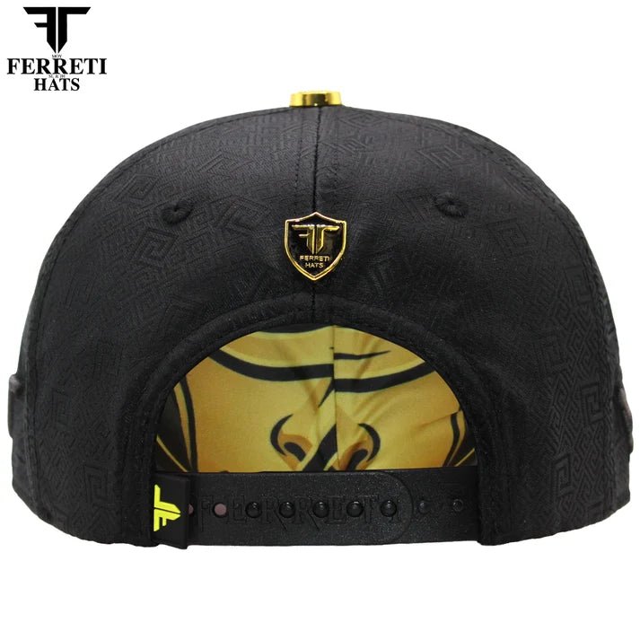FERRETI HATS PREMIUM FT211 King of Gold Baseball Cap for Men - Black - OriginalWestern.com
