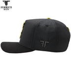 FERRETI HATS PREMIUM FT211 King of Gold Baseball Cap for Men - Black - OriginalWestern.com
