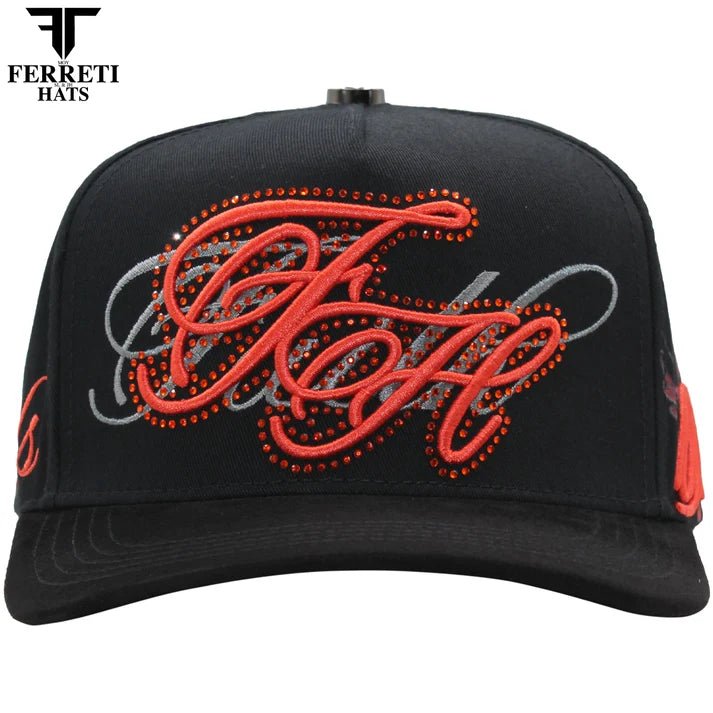 FERRETI HATS PREMIUM FT217 Angels On Hell Baseball Cap For Men - Black - OriginalWestern.com