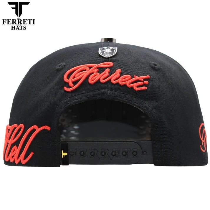 FERRETI HATS PREMIUM FT217 Angels On Hell Baseball Cap For Men - Black - OriginalWestern.com