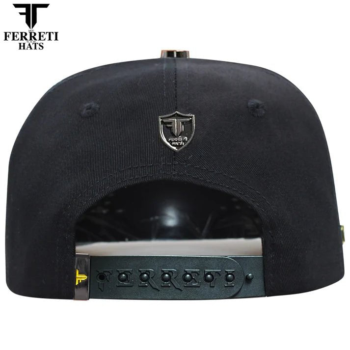 FERRETI HATS PREMIUM FT218 Hustling Black Baseball Cap For Men - Black - OriginalWestern.com