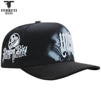 FERRETI HATS PREMIUM FT218 Hustling Black Baseball Cap For Men - Black - OriginalWestern.com