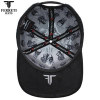 FERRETI HATS PREMIUM FT218 Hustling Black Baseball Cap For Men - Black - OriginalWestern.com
