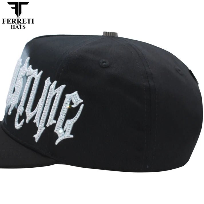 FERRETI HATS PREMIUM FT218 Hustling Black Baseball Cap For Men - Black - OriginalWestern.com