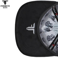 FERRETI HATS PREMIUM FT218 Hustling Black Baseball Cap For Men - Black - OriginalWestern.com