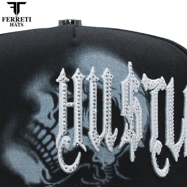 FERRETI HATS PREMIUM FT218 Hustling Black Baseball Cap For Men - Black - OriginalWestern.com