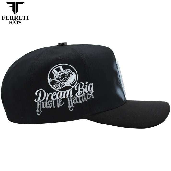 FERRETI HATS PREMIUM FT218 Hustling Black Baseball Cap For Men - Black - OriginalWestern.com