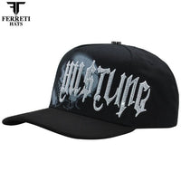 FERRETI HATS PREMIUM FT218 Hustling Black Baseball Cap For Men - Black - OriginalWestern.com